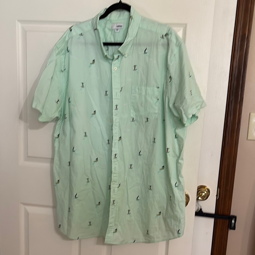 Sonoma Green Lightweight Casual Button Down Shirt